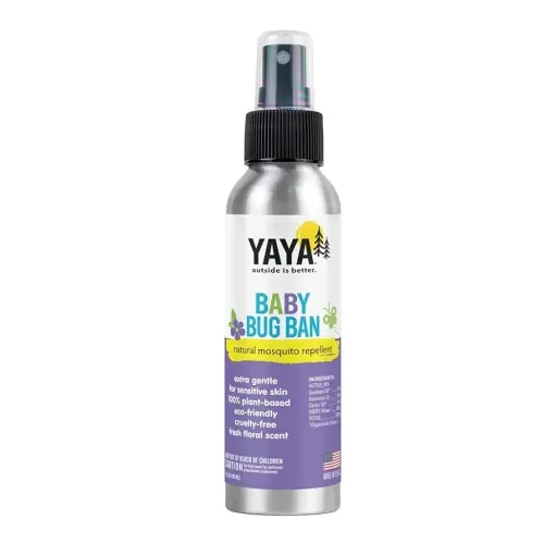 YAYA ORGANICS Baby Bug BAN – All-Natural, Proven Effective Repellent for Babies, Children and Sensitive Skin (4 Ounce Spray)