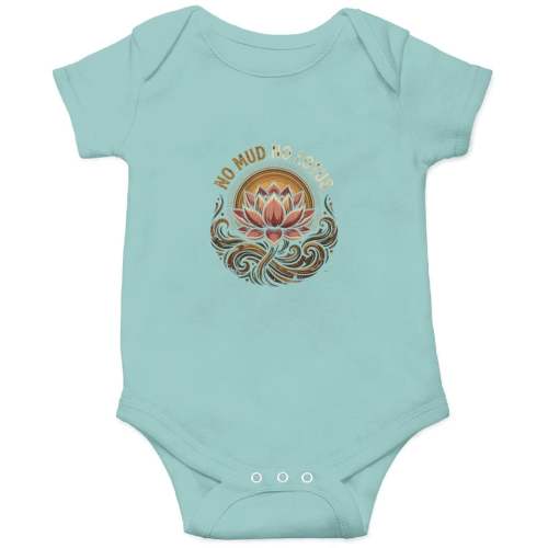 Vintage No Mud No Lotus Yoga Meditation Tee Zen Om Chakras top gift Baby Onesies