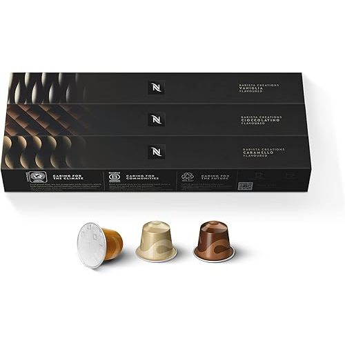 Nespresso Capsules Original Line, Barista Flavored Pack, Medium Roast Espresso Coffee, 30 Count Espresso Coffee Pods