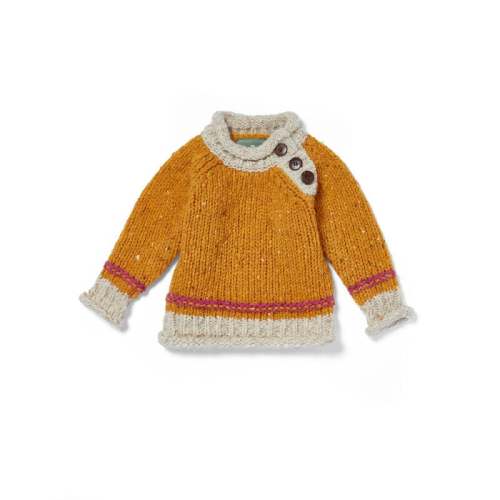 Baby Roll Neck Crew Sweater Mustard – The Sweater Shop