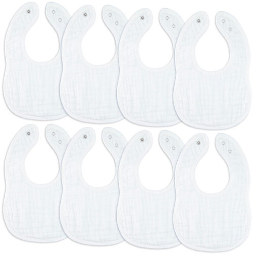 Comfy Cubs Muslin Bibs for Babies - Feeding, Drool and Teething Bib with Adjustable Snaps | Wayfair