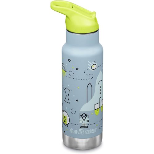 12 oz Classic Kid's Insulated Water Bottle with Flip Seal Sport Cap - 100% Leakproof Cap - BPA-Free - Stainless Steel Material - Launch Plan