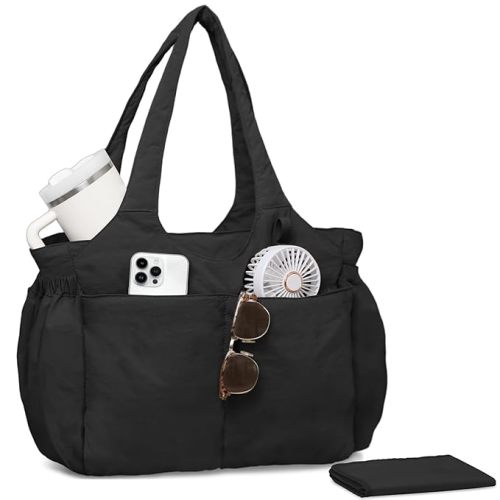 MOMINSIDE Diaper Bag Tote Hospital Bag Purse for Women, Large lightweight Baby Bag for Travel fits 40oz Tumbler for Travel,Nurse,Office with 13 pockets,changing pad,Brown