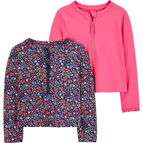 Simple Joys by Carter's Baby-Girls Baby and Toddler Girls' 2-Pack Rashguards