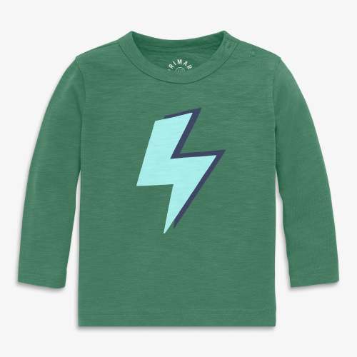 Baby long sleeve bolt tee - Chive / 3-6