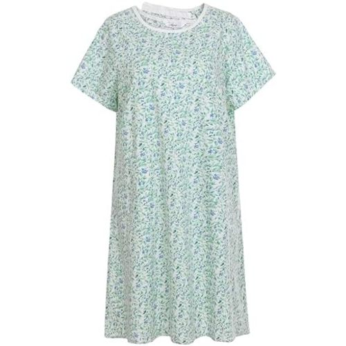 AVIIER 100% Cotton Hospital Gowns for Women Open Back Adaptive Clothing Nightgown Post Shoulder Surgery Patient Gown