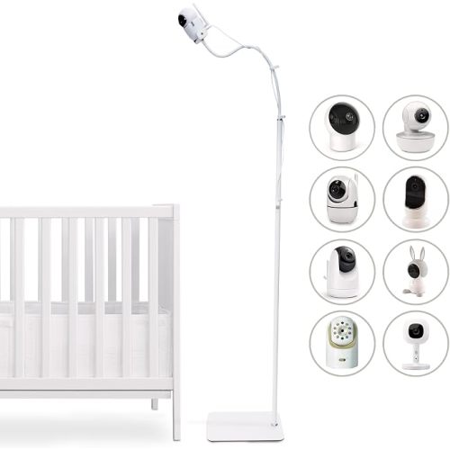 GOOZIE Baby Monitor Floor Stand Holder, Baby Monitor Stand Compatible with Universal Camera Models, All Cameras with 1/4 Screw Thread Connection, Adjustable Height and Mount Secure