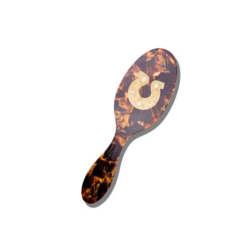Hand-Painted Good Luck Horseshoe Amazing Hair Day Brush | Eco-Friendly