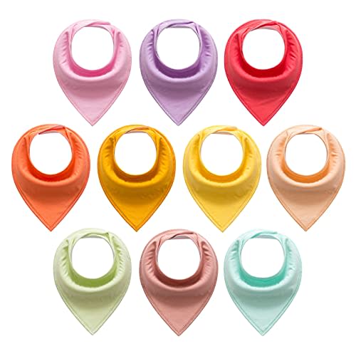 Little Tots Baby Bandana Drool Bibs for Boys, Girls, Baby Unisex Cotton Bibs 4/8/10 Pack Soft and Absorbent