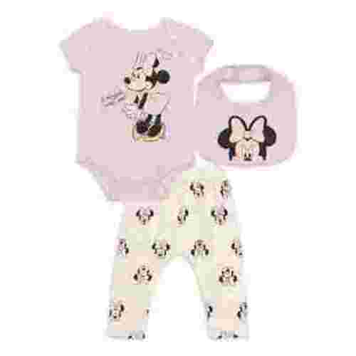 Disney Newborn Baby Girls Layette Set, 3pcs Bib Set, Sizes 0/3 Months - 3/6 Months - 6/9 Months