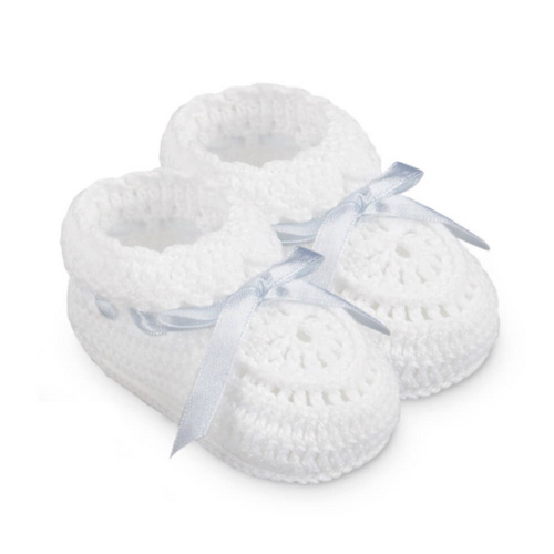 Jefferies Socks Baby Girls Hand Crochet Bootie 1 Pair