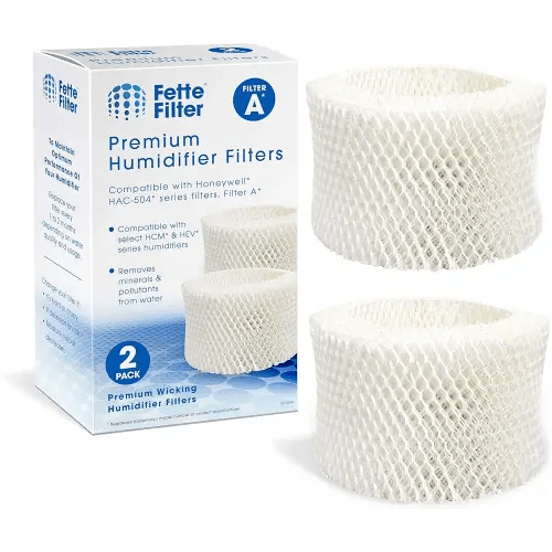 HAC-504 Premium Humidifier Wicking Filter Compatible with Honeywell HAC-504 HAC-504AW HAC504V1 Humidifier Replacement Filter A Replacement for Honeywell Filter HCM 350 & Cool Mist Humidifiers. (2QTY)