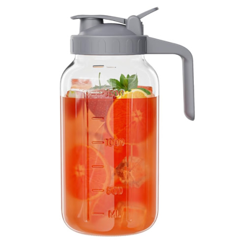 Amazon.com: JunVpic Breast Milk Pitcher Jug - 32 oz Glass Mason Jar Airtight Pitcher with Pour Spout Handle for Breastmilk, Iced Tea, Ice Drinks Storage Container : Home & Kitchen