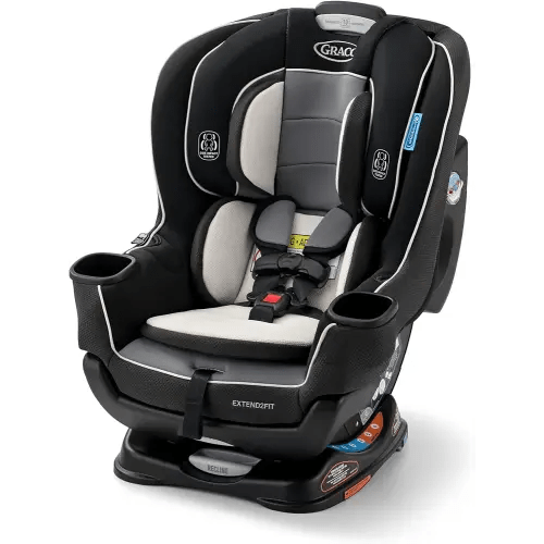 Graco Extend2Fit Convertible Baby Car Seat, Rear and Forward Facing, Adjustable Extension Panel for Extra Legroom, Gotham