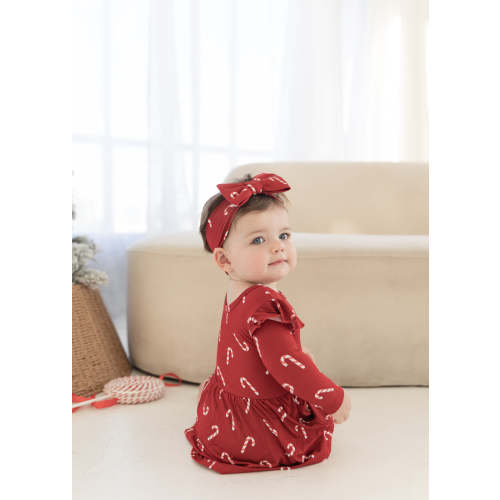 Candy Cane | Bamboo Twirl Dress with Bodysuit