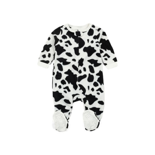 Footed Fleece Printed Matching Family Holiday Pajamas, 3-6M