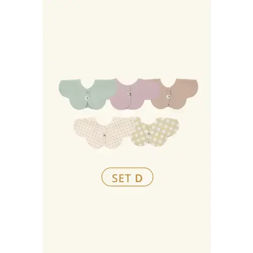 Konny Bib Rolling 5-Pack Set (0-2Y)- Set D