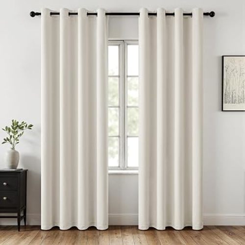 Ivory curtains 52 x 96