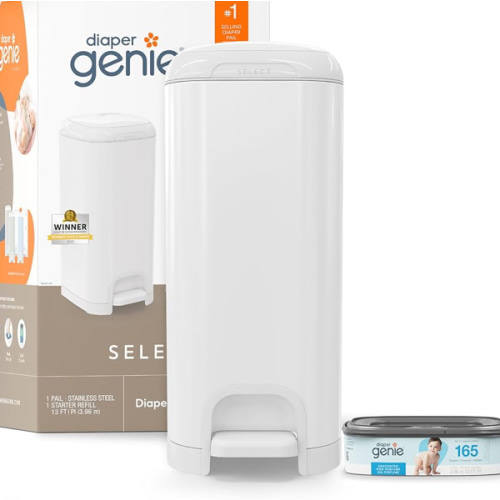 Diaper Genie Select Pail, White