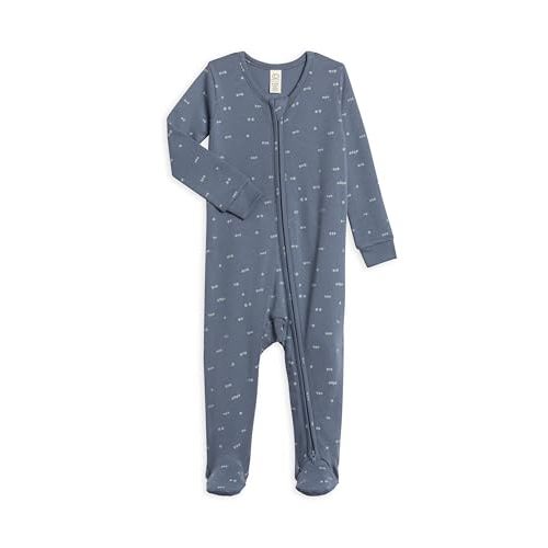 Colored Organics Baby Zip-Up Footed Sleeper with 2-Way Zipper - Newborn Organic Cotton Pajamas