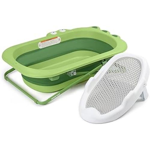 Beberoad Love Collapsible Baby Bathtub with Bath Support - Adjustable Infant Tub for Newborn to Toddler, Portable Bathtub with Non-Slip Design