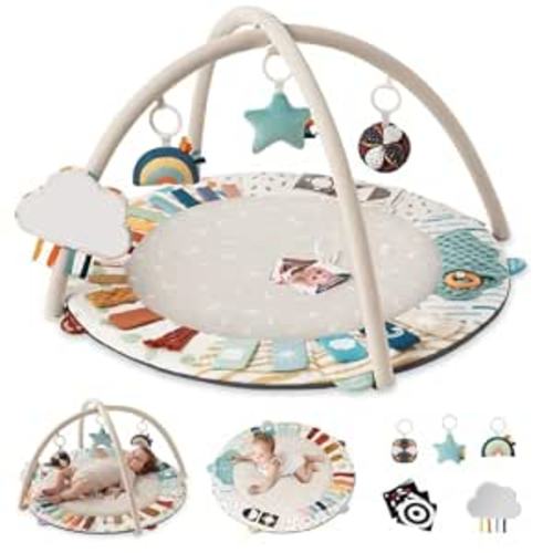 Blissful Diary Baby Play Gym, 5 Development Zones Activity Tummy Time Mat