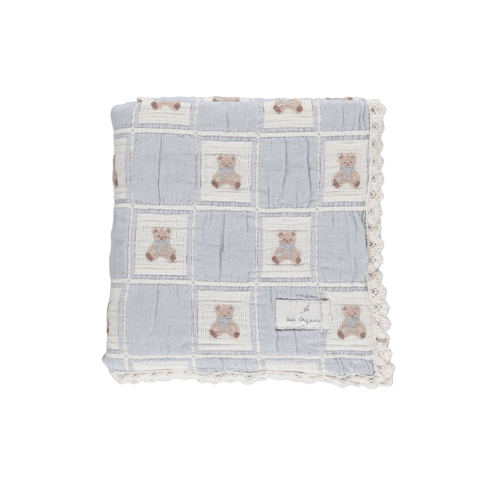 Teddy Blanket - Organic Cotton Patchwork