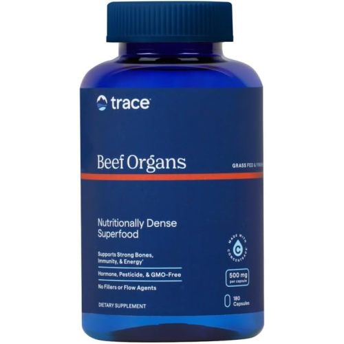 Trace Minerals Beef Organ Complex Capsules, 500 mg, 180 Count