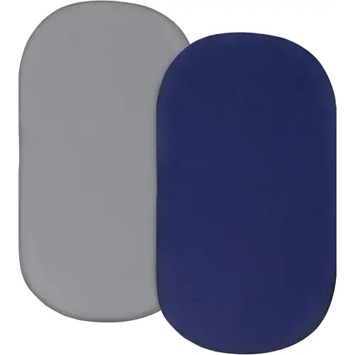 Bassinet Sheets for Baby Boy Girl 2 Pack Bassinet Sheet Set Universal Soft Cradle Sheets Fit for Oval Rectangle and Hourglass Bassinet Mattress, Bassinet Sheets, Grey&Navy