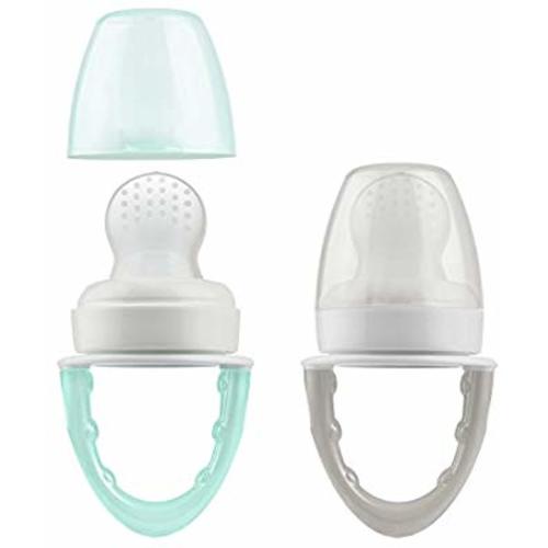 Dr. Brown's Fresh First Silicone Feeder, Mint & Grey, 2 Count - 2-Pack