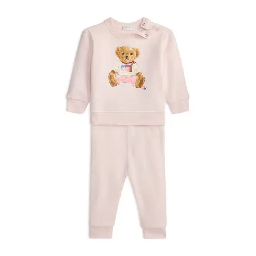 Girls' Polo Bear Fleece Sweatshirt & Pants Set - 6M