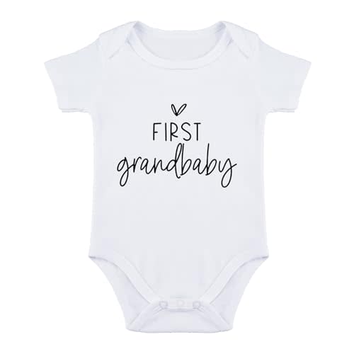 First Grandbaby Bodysuit for Baby Grandparents Baby Announcement Bodysuit Promoted to Grandma