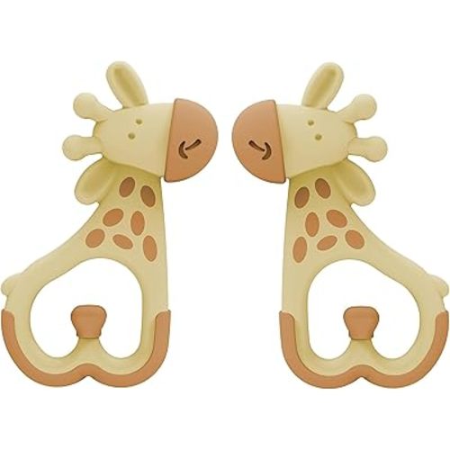 Dr. Brown's Ridgees Giraffe, Massaging Baby Teether, Designed by a Pediatric Dentist, BPA Free, 3m+ (Pack of 2)