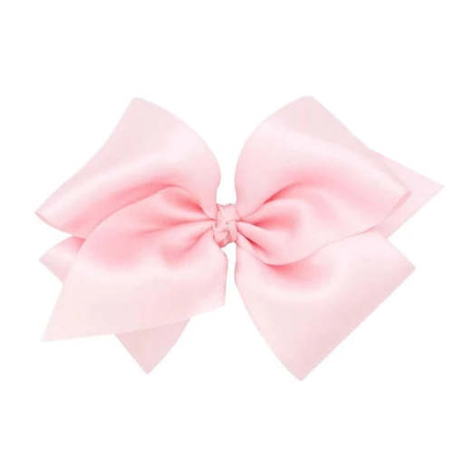 Small King French Satin Knot Bow- Light Pink