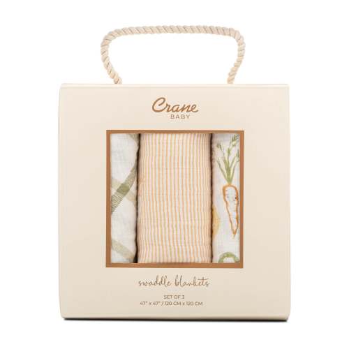 Clementine Veggies Cotton Muslin Swaddle Set | Crane Baby