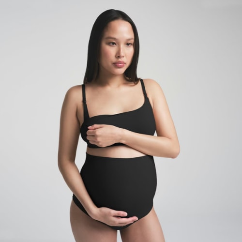SKIMS MATERNITY NURSING SCOOP BRALETTE | ONYX, S