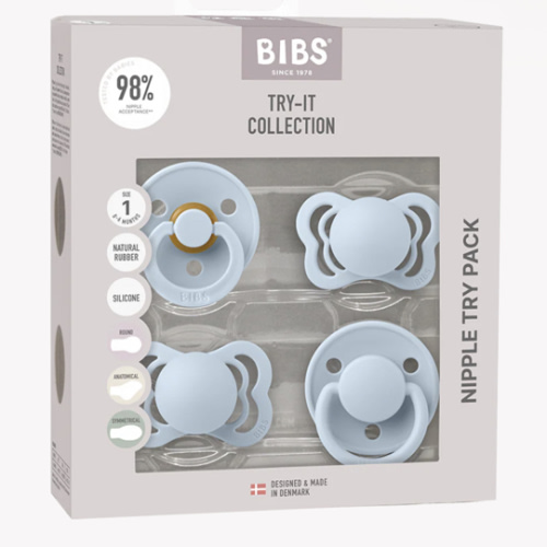 BIBS Baby Blue Try-It Collection: Ideal Pacifier Set – Bibsworld store US