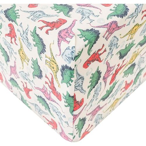 Premium Fitted Knit Crib Sheet/Toddler Sheet Dinosaurs of Jurassic Park by Copper Pearl, CP-CRSH-0115-NSZ