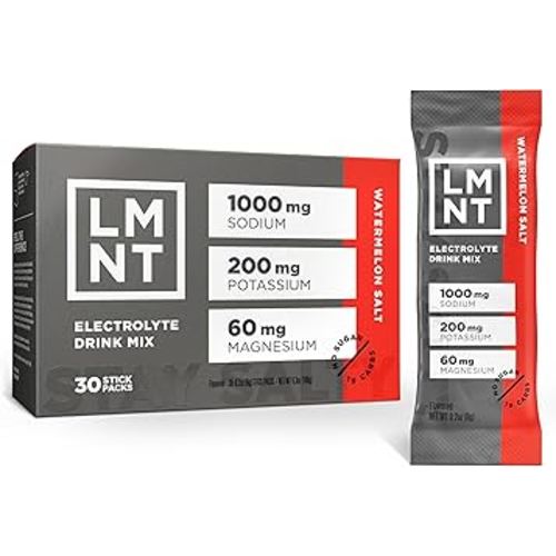 LMNT Zero Sugar Electrolytes - Watermelon Salt | Drink Mix | 30-Count