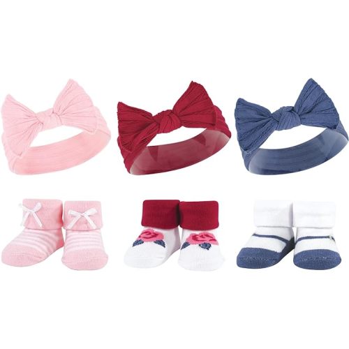 Hudson Baby Girl's Headband and Socks Giftset