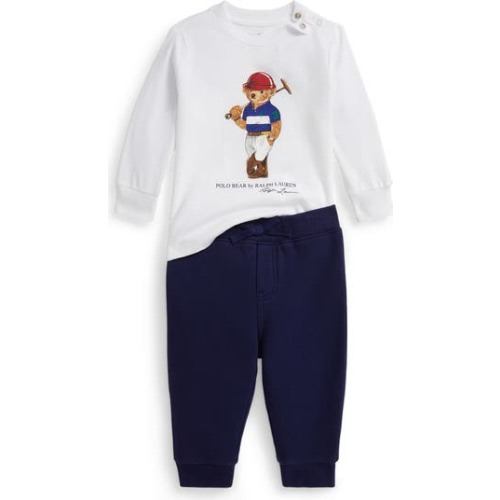 Polo Bear Long Sleeve Top & Joggers Set, 6M