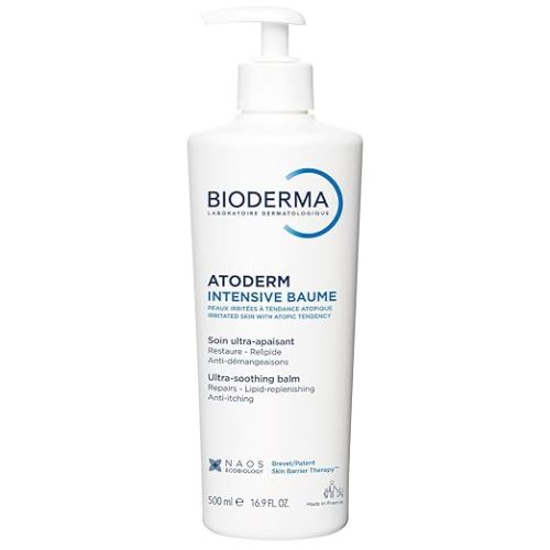 Bioderma Atoderm Intensive Balm, Hydrating Balm for Dry to Atopic Sensitive Skin, Face & Body Moisturizer with Ultra Soothing Anti-Itching Formula, Fragrance-Free, Non-Greasy & Non-Sticky for Family