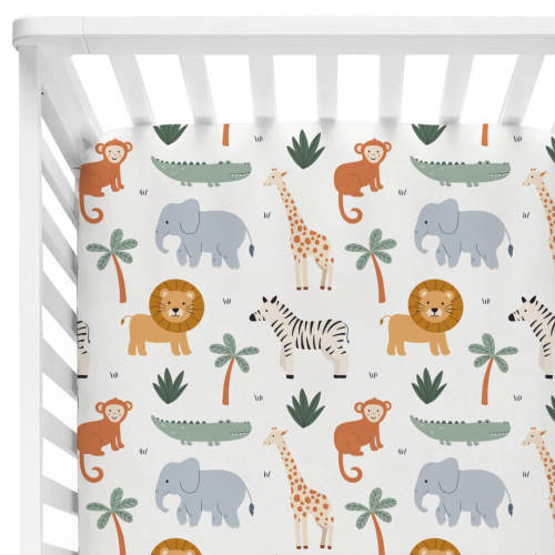 Safari Snuggles Crib Sheet