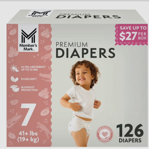 Member's Mark Premium Baby Diapers, Sizes Newborn - 8 - Samsclub.com