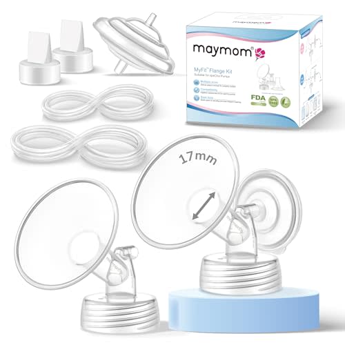 Maymom Pump Parts Compatible with Spectra S2 S1 9 Plus Breastpump, 17mm Flange Valve Tubing Backflow Protector, Not Original Spectra Replacement Pump Parts S2 Accessories