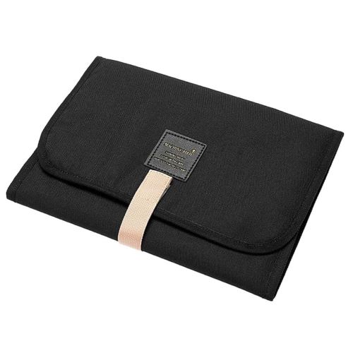 Full Body Portable Changing Pad,Baby Diaper Changing Mat Made Easy to Wipe Changing Pad for Travel or at Home Use, Lightweight and Foldable Mat That Perfectly Fits Into Any Diaper Bag (Black)