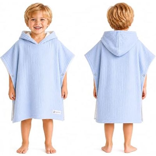 Hooded Poncho Towel for Babies, Kids, and Toddlers - Versatile Swim and Bath Coverup for Beach and Pool Fun