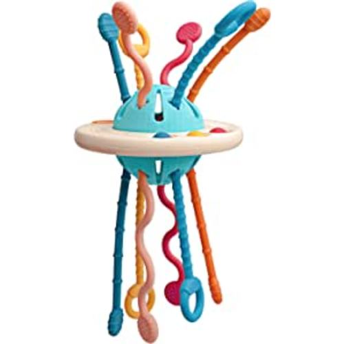 LiKee Baby Sensory Toys Montessori Pull String Learning Ropes with Simple Bubble &Sliding Balls for Motor Skills,Tactile Stimulation,Infants Toddlers Boys Girls 18+ Months Old