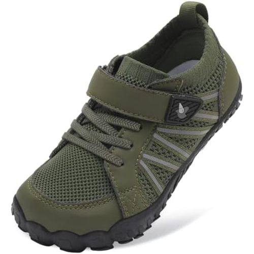 LeIsfIt Kids Shoes Girls Boys Wide Barefoot Shoes Big Kids Breathable Anti-Slip Hiking Sneakers for Walking Climbing Training Outdoor Activities