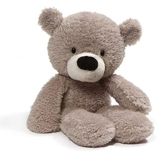 GUND Fuzzy Teddy Bear, Premium Stuffed Animal for Ages 1 and Up, Gray, 13.5”